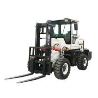 Off Road Forklift 6 Ton Rough Terrain Forklift Attachment Sweeper